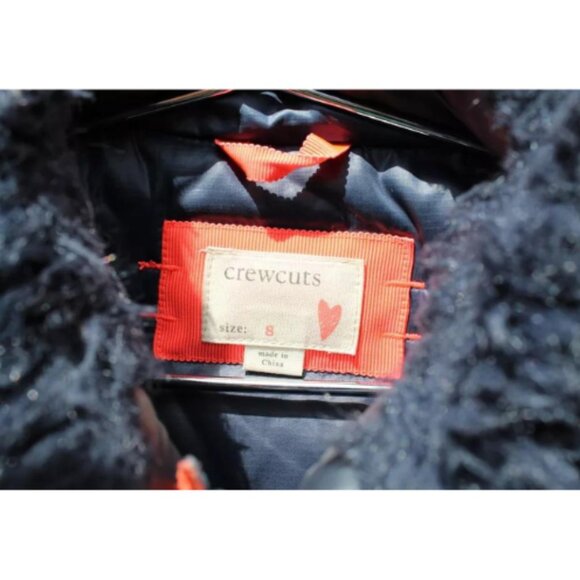 Girls J Crew Crewcuts Faux Fur Down Puffer Coat Size 8 GORGEOUS!! - Picture 8 of 16